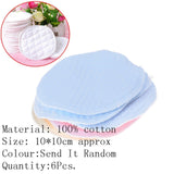 4/6/10/12PCS Washable Breathable Absorbency Breast Pads