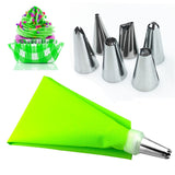 8Pcs/Set Silicone Icing Piping Cream Pastry Bag