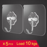 transparent strong suction hooks for home