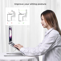 Universal Aluminum Alloy Foldable Portable Laptop Stand With Adjustable Thermal