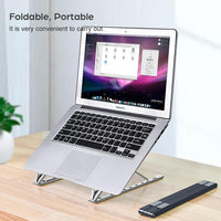 Universal Aluminum Alloy Foldable Portable Laptop Stand With Adjustable Thermal