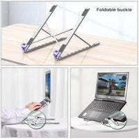 Universal Aluminum Alloy Foldable Portable Laptop Stand With Adjustable Thermal