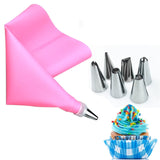 8Pcs/Set Silicone Icing Piping Cream Pastry Bag