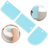 3Pcs/lot Cake Scraper Edge Decorating