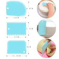 3Pcs/lot Cake Scraper Edge Decorating